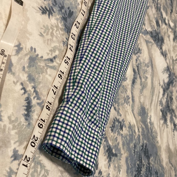 Polo Ralph Lauren Navy and Green Plaid Check Button Dress Shirt Medium - Picture 6 of 6
